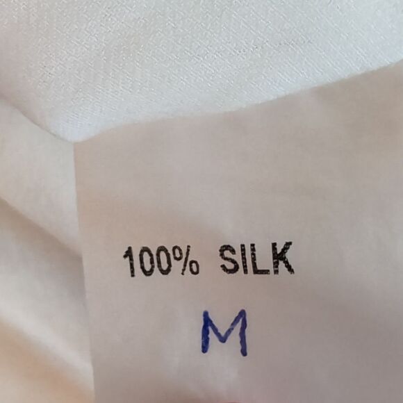 Vintage Dainty Colorful Checked 💯 Silk Blouse S - Picture 7 of 7